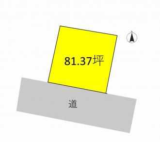前橋市高花台(900万円)土地の区画図1