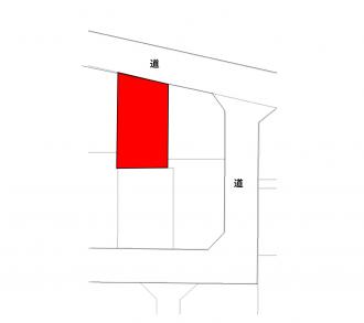 高崎市中居町(1480万円)土地の区画図1