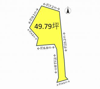 前橋市北代田町(630万円)土地の区画図1