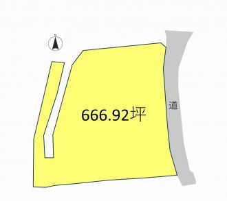 前橋市粕川町上東田面(1220万円)土地の区画図1