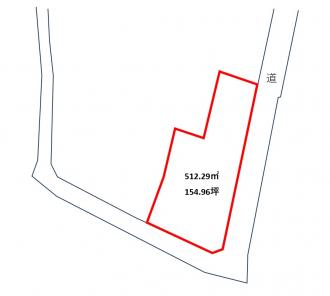 前橋市鼻毛石町(500万円)土地の区画図1