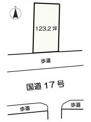 前橋市石倉町（3380万円）土地の区画図1