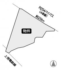 富岡市田篠（1500万円）土地の区画図1