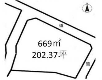 桐生市広沢町（600万円）土地の区画図1