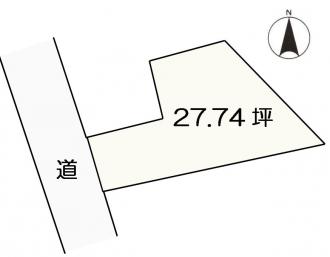 伊勢崎市東本町（380万円）土地の区画図1