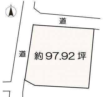 前橋市馬場町（430万円）土地の区画図1