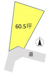 前橋市関根町（1050万円）土地の区画図1