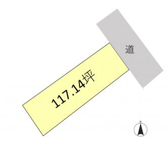 桐生市相生町（800万円）土地の区画図1