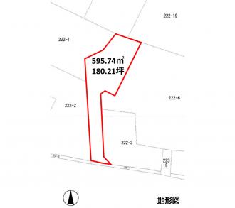 前橋市荻窪町（400万円）土地の区画図1