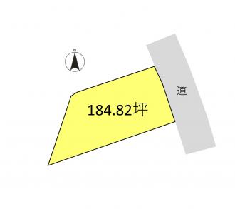 前橋市富士見町小暮（600万円）土地の区画図1