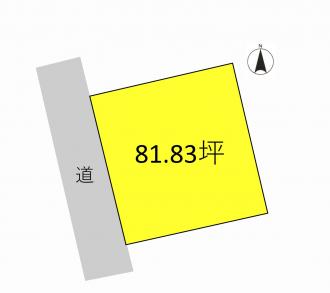 前橋市下川町（1200万円）土地の区画図1