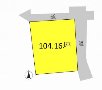 高崎市新保町（2150万円）土地の区画図1