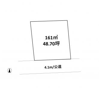 高崎市寺尾町（140万円）土地の区画図1