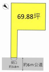 前橋市広瀬町（900万円）土地の区画図1