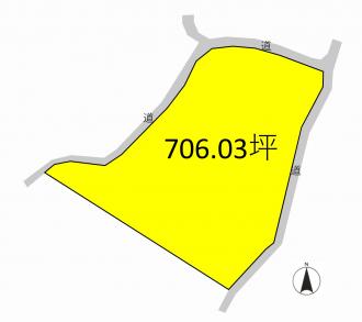 前橋市富士見町小暮（1000万円）土地の区画図1