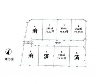 高崎市箕郷町上芝（860万円）土地の区画図1