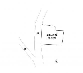 安中市岩井（870万円）土地の区画図1