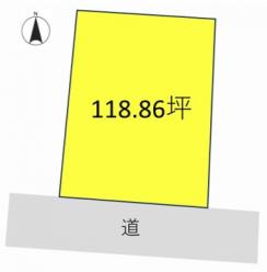伊勢崎市富塚町（1210万円）土地の区画図1