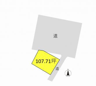 伊勢崎市今井町（1250万円）土地の区画図1