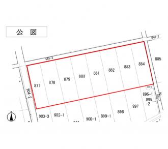 伊勢崎市赤堀鹿島町（11800万円）土地の区画図1