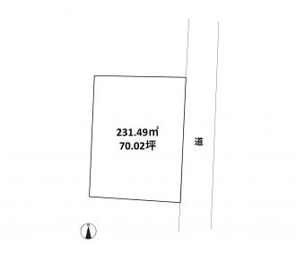 佐波郡玉村町上之手（1400万円）土地の区画図1