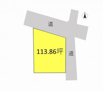 前橋市上泉町（1140万円）土地の区画図1