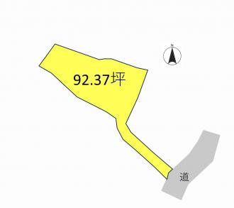 桐生市堤町（400万円）土地の区画図1