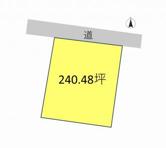 桐生市新里町赤城山（78万円）土地の区画図1