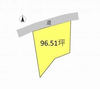 高崎市金古町（1250万円）土地の区画図1