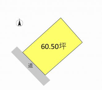 前橋市荒牧町（1200万円）土地の区画図1