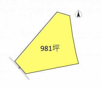 伊勢崎市下触町（500万円）土地の区画図1