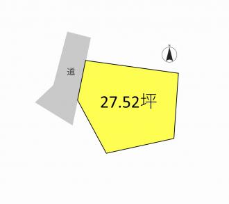 桐生市東（230万円）土地の区画図1