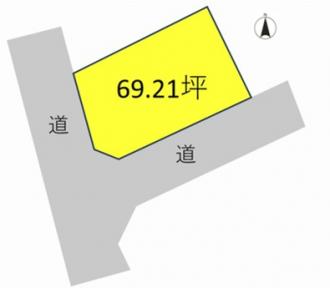 前橋市荒牧町（1040万円）土地の区画図1