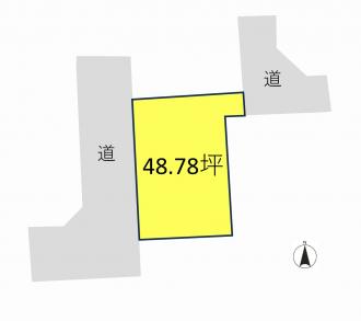 前橋市北代田町（630万円）土地の区画図1