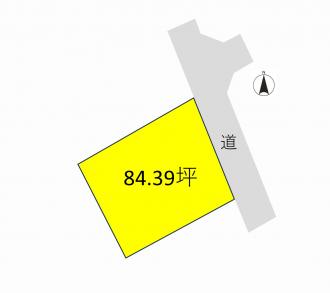 前橋市三夜沢町（280万円）土地の区画図1