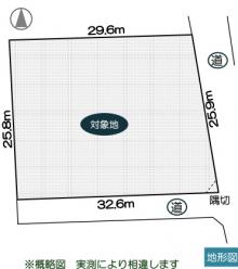 高崎市三ツ寺町（2060万円）土地の区画図1