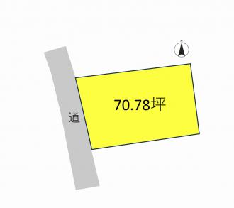 吾妻郡東吾妻町萩生（50万円）土地の区画図1