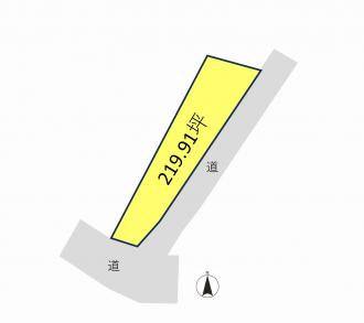 前橋市嶺町（300万円）土地の区画図1