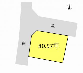 前橋市川曲町（1580万円）土地の区画図1
