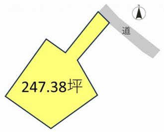 前橋市富士見町石井（390万円）土地の区画図1