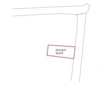 桐生市新里町新川（500万円）土地の区画図1