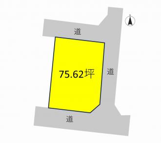 前橋市富士見町皆沢（375万円）土地の区画図1