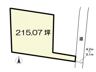 前橋市富士見町小暮（645万円）土地の区画図1