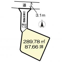 高崎市吉井町吉井（880万円）土地の区画図1