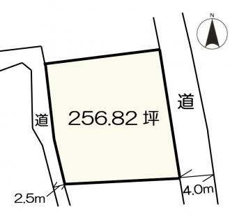 前橋市亀泉町（980万円）土地の区画図1